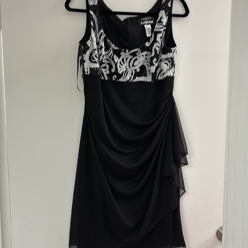 Elegant Black and White Women's Dress -Collections by Lourea